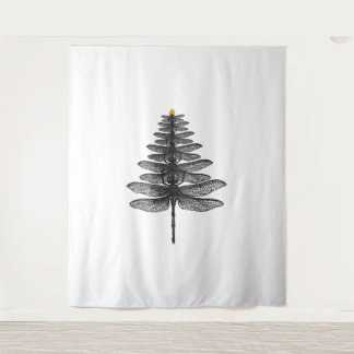 メリークリスマス虫好きクリスマストンボ タペストリー