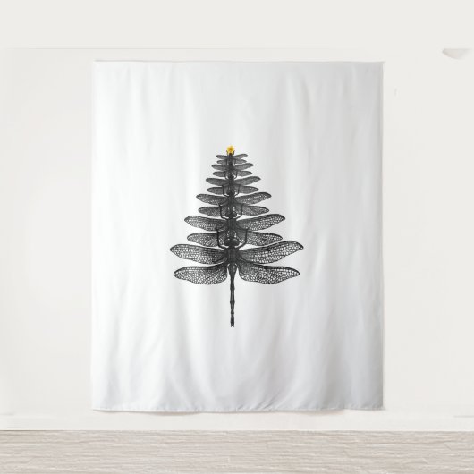 メリークリスマス虫好きクリスマストンボ タペストリー (正面)