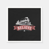 メリークリスマス表現北極クリスマスサンタ スタンダードカクテルナプキン (正面)