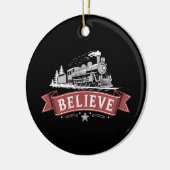 メリークリスマス表現北極クリスマスサンタ セラミックオーナメント (左)