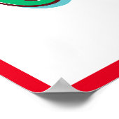 メリークリスマス装飾タイポグラフィ脚本 ポスター (角)