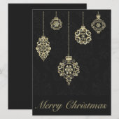 メリークリスマス装飾バラ金ゴールド形状 (正面/裏面)