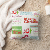 メリークリスマス装飾用クッション喜び平和 クッション (ブランケット)