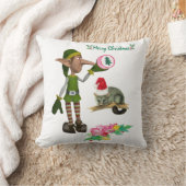 メリークリスマス装飾用クッション小妖精や小人ポッサム クッション (ブランケット)