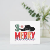 メリークリスマス西カウボーイハット シーズンポストカード (スタンド正面)