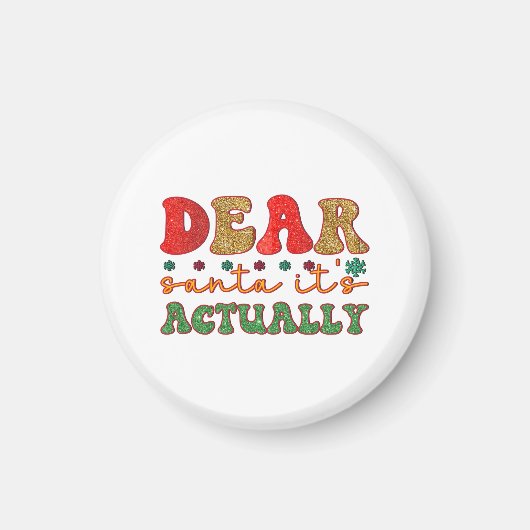 メリークリスマス親愛サンタ実は マグネット (正面)