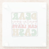 メリークリスマス親愛サンタYou Can 離れ Cash ガラスコースター (裏面)