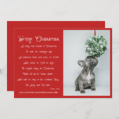 メリークリスマス詩の休日のフォトカード シーズンカード (正面/裏面)