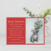 メリークリスマス詩の休日のフォトカード シーズンカード (スタンド正面)