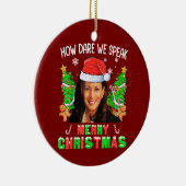 メリークリスマス話・カマラ・ハリス セラミックオーナメント (右)