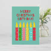メリークリスマス誕生日カラフルキャンドル (スタンド正面)