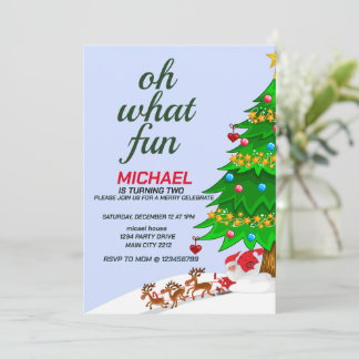 メリークリスマス誕生日 招待状