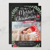 メリークリスマス誕生発表ホリデーカード シーズンカード (正面/裏面)