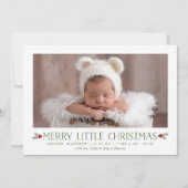 メリークリスマス誕生発表新生児 シーズンカード (正面)