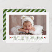 メリークリスマス誕生発表新生児 シーズンカード (正面/裏面)