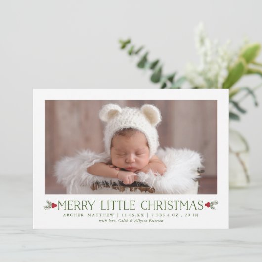 メリークリスマス誕生発表新生児 シーズンカード (スタンド正面)