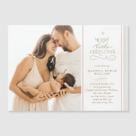 メリークリスマス誕生発表 マグネット招待状