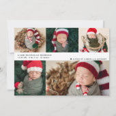 メリークリスマス誕生発表 案内状 (裏面)