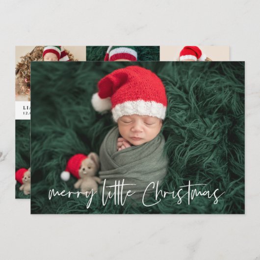 メリークリスマス誕生発表 案内状 (正面/裏面)