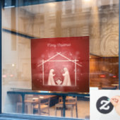 メリークリスマス誕生 ウィンドウサイン (カフェ窓)