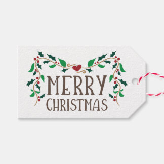 メリークリスマス誰もがトラック帽 ギフトタグ