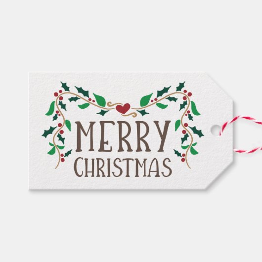 メリークリスマス誰もがトラック帽 ギフトタグ (正面(横))