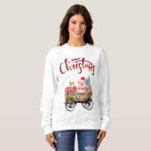 メリークリスマス豚の汗シャツ スウェットシャツ (正面フル)