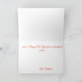 メリークリスマス象家族カード シーズンカード (内部)