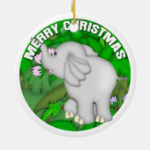 メリークリスマス象 セラミックオーナメント (裏面)