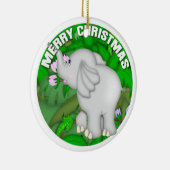 メリークリスマス象 セラミックオーナメント (右)