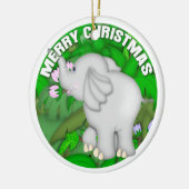 メリークリスマス象 セラミックオーナメント (左)