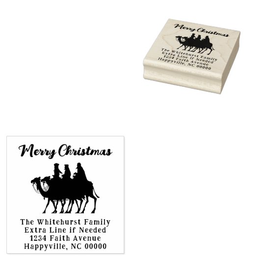 メリークリスマス賢人再利用可能なスタンプ ラバースタンプ (押印)