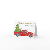 メリークリスマス赤いトラック、クリスマスツリーおもしろい
