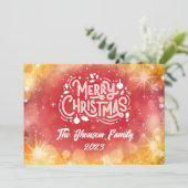 メリークリスマス赤い冬の雪 シーズンカード (スタンド正面)