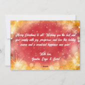 メリークリスマス赤い冬の雪 シーズンカード (裏面)