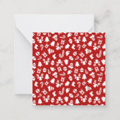 メリークリスマス赤い家族1枚 ノートカード (裏面)