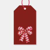 メリークリスマス赤い弓の松は素朴 ギフトタグ (裏面)
