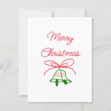 メリークリスマス赤い弓の緑の鈴スタイリッシュ