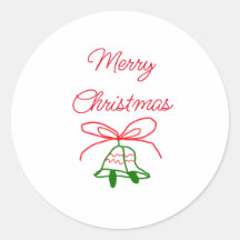 メリークリスマス赤い弓の緑の鈴スタイリッシュ