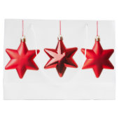 メリークリスマス赤い星の文字飾り ラージペーパーバッグ (裏面)