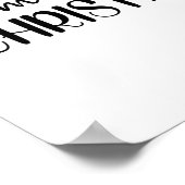 メリークリスマス赤い緑の格子木 ポスター (角)