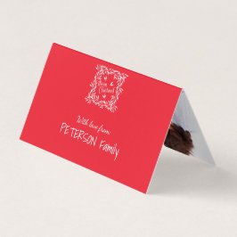 メリークリスマス赤い葉あなたの写真の文字内