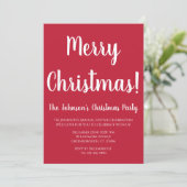 メリークリスマス赤と白のパーティー 招待状 (スタンド正面)
