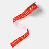 メリークリスマス赤と白クリスマス サテンリボン (裏面)