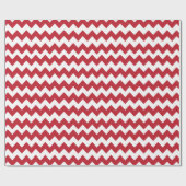 メリークリスマス赤と白シェブロン ラッピングペーパー (フラット)