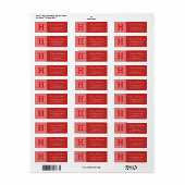 メリークリスマス赤と白ストライプ休日 ラベル (フルシート)