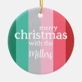 メリークリスマス赤と緑 セラミックオーナメント