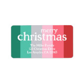 メリークリスマス赤と緑 ラベル (正面)