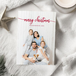 メリークリスマス赤の台本のユニーク写真 招待状