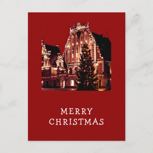 メリークリスマス赤はがき ポストカード (正面)
